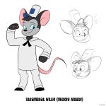 anthro disney hi_res male mammal mickey_mouse model_sheet mouse murid murine public_domain rodent sailor_uniform solo travis_the_dragon