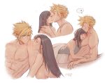 ... 1boy 1girl bare_shoulders black_hair blonde_hair blue_eyes blush breasts closed_eyes cloud_strife collarbone commentary_request couple cropped_torso dated ear_blush eye_contact final_fantasy final_fantasy_vii final_fantasy_vii_ever_crisis final_fantasy_vii_remake from_side girl_on_top grey_tank_top heart hetero kiss kissing_cheek large_breasts linono long_hair looking_at_another lying multiple_views muscular muscular_male nude on_back on_stomach one_eye_closed pectorals red_eyes short_hair signature single_sidelock sleeping sleeping_on_person speech_bubble spiked_hair spoken_heart swept_bangs tank_top tifa_lockhart toned toned_male topless_male under_covers white_background 