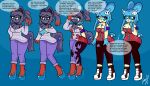 absurd_res alternate_costume anthro big_breasts black_body black_fur blue_body blue_fur body_size_growth breasts clothed clothing clothing_swap colored confusion dialogue english_text female fur generation_3_pokemon generation_5_pokemon hair_growing hi_res hypnosis mind_alteration mind_control minun nintendo personality_change pokemon pokemon_(species) red_body red_fur sequence size_transformation solo soropin species_transformation speech_bubble spiral_eyes tan_body tan_fur text thick_thighs transformation zorua
