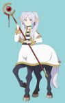 absurd_res centaur elf equid equid_taur female frieren frieren_beyond_journey&#039;s_end hi_res humanoid humanoid_pointy_ears humanoid_taur hybrid joyvell magic_user mammal mammal_taur pigtails solo staff taur transformation