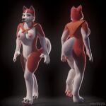 3d_(artwork) animated anthro anthrofied areola balto_(film) bandanna big_breasts bouncing_breasts bouncing_butt breasts butt canid canine canis claws countershading digital_media_(artwork) domestic_dog female fur genitals husky jenna_(balto) johnwulffe kerchief looking_at_viewer mammal nipples nordic_sled_dog pawpads paws pussy red_body red_fur red_nipples solo spitz tuft universal_studios walking yellow_eyes