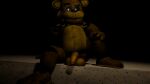anthro bear five_nights_at_freddy&#039;s freddy_(fnaf) furniture golden_freddy_(fnaf) hi_res male male/male mammal scottgames sex sitting solo table teasing teasing_viewer zaneanimations