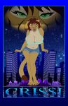 absurd_res anthro city cougar cover cover_art cover_page crissi felid feline female hi_res macro mammal silkysworld solo