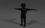  3d_(artwork) animate_inanimate anthro beanibirb blender_(software) canid canine canis digital_media_(artwork) faceless featureless_crotch living_rubber male mammal nude nullo plantigrade rubber solo standing t-pose thomas wolf 