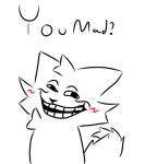 animal_humanoid anthro blush blush_lines boy_kisser_(meme) cat_humanoid coneheadedguy english_text felid felid_humanoid feline feline_humanoid fur humanoid looking_at_viewer low_res male mammal mammal_humanoid meme neck_tuft silly_cat_(mauzymice) simple_background solo text trollface tuft white_background white_body white_fur