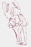 agidyne anthro blush clothing cousins_(lore) duo eyes_closed female freckles head_tuft hoodie lagomorph leporid male male/female mammal nose_kiss rabbit rose_(agidyne) shirt_grab shoulderless_shirt sketch stephen_(agidyne) the_coffin_of_andy_and_leyley topwear tuft