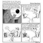 ambiguous_gender anthro chair chris_sanders comic container cup detailed_background domestic_cat eye_patch eyewear felid feline felis furniture greyscale group human humanoid inside julius_caesar kiskaloo machine male mammal monochrome ogo_(kiskaloo) on_chair robot sitting sitting_on_chair trio whiskers