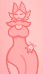 absurd_res anthro big_breasts blush breasts clothed clothing deltarune dress female hi_res humanoid huniesnek softcore_works solo tasque_manager thick_thighs undertale_(series)
