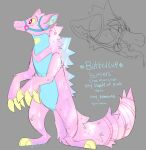  2020 ambiguous_gender anthro back_spikes big_claws bit_gag blue_body blue_fur blue_inner_ear blue_spikes bodily_fluids bridle buttercup_(gojiteeth) character_name claws colored_sketch crocodile crocodilian crocodylid cum cum_on_face digital_drawing_(artwork) digital_media_(artwork) dripping ears_down featureless_crotch flat_colors fur furred_scalie gag gagged genital_fluids glistening glistening_body glistening_fur gojiteeth grey_background half-closed_eyes harness harness_bit_gag harness_gag heart_(marking) hi_res hybrid looking_pleasured mammal markings model_sheet muzzle_(object) narrowed_eyes nude open_mouth pink_body pink_fur pivoted_ears reptile saliva saliva_drip scalie signature simple_background sketch snout solo sparkles sparkling_body sparkling_fur spikes spikes_(anatomy) standing sweat sweatdrop tail tapering_tongue tongue tongue_out trans_(lore) trans_man_(lore) yellow_claws 