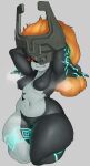  absurd_res angry armor armpit_musk belly bodily_fluids breasts clenched_teeth cross-popping_vein featureless_breasts featureless_crotch female hair headgear helmet hi_res huge_hips huge_thighs humanoid imp klebo kneeling midna navel nintendo orange_hair raised_arm short_stack slightly_chubby small_breasts solo sweat teeth the_legend_of_zelda thick_thighs twili twilight_princess wide_hips 