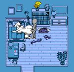 anthro bed bird&#039;s-eye_view bovid butt caprine clothing clothing_aside detailed_background digital_media_(artwork) faceless_character faceless_male female furniture goat high-angle_view lepixius male male/female mammal nude penetration pixel_(artwork) sex toriel undertale_(series)