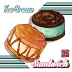  caramel food food_focus food_name highres ice_cream ice_cream_sandwich mint_chocolate no_humans original yuki00yo 