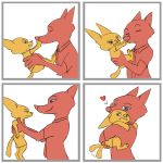  &lt;3 1:1 2020 anthro bottomwear canid canine carrying clothed clothing comic disney duo fennec finnick fox fully_clothed fur hi_res hug kuuneho mammal nick_wilde red_fox shorts tailwag zootopia 