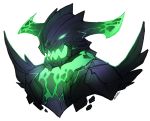  ambiguous_form ambiguous_gender bioluminescence demon digitigrade dota glowing harbinger_the_outworld_devourer open_mouth rintheyordle scales simple_background solo video_games wings 