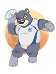  2017 3:4 animal_crossing anthro belly clothing curt_(animal_crossing) eclipsewolf humanoid_hands male mammal nintendo shirt simple_background slightly_chubby solo sport topwear ursid video_games 