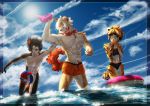  2020 aak abs adios anthro arknights ball black_body black_fur black_hair canid clothed clothing convenient_censorship covering covering_face day ear_piercing felid female fluffy fluffy_tail fur hair hi_res horn hung_(arknights) male mammal multicolored_body multicolored_fur multicolored_hair nude open_mouth orange_body orange_fur orange_hair outside pantherine piercing short_hair swimwear tiger topless video_games waaifu water white_body white_fur white_hair 