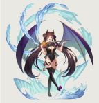  cleavage horns moonandmist thighhighs wings 