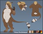  anthro balls belly charr felid genitals guild_wars male mammal masonparker model_sheet open_mouth overweight solo video_games 