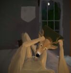 absurd_res anthro bed bedroom bestiality death deer duo feral furniture hi_res human human_penetrating male male/male mammal necrophilia oral oral_penetration penetration taxidermy taxidermy_mount zoosadism_(artist)
