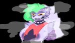 ambiguous_fluids angry angry_eyes anthro areola aroused big_areola big_breasts blush bodily_fluids breasts canid canine canis cleavage clothed clothing collar digital_media_(artwork) ear_piercing female female/female feral five_nights_at_freddy&#039;s five_nights_at_freddy&#039;s:_security_breach fluid_on_breasts fur hair hi_res liquid machine mammal nervous nipples nude piercing robot roxanne_wolf_(fnaf) scottgames smile solo steam steel_wool_studios sweat teeth uulitch wolf