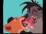 2d_animation ambiguous_gender animated black_lips blue_eyes bodily_fluids disney drooling duo felid female female/ambiguous female_(lore) feral forced forced_kiss frame_by_frame french_kissing hi_res hyena interspecies kissing licking licking_tongue lion lips long_tongue loop mammal nala_(the_lion_king) pantherine saliva shenzi_(the_lion_king) short_playtime slobber spotted_hyena tears teeth the_lion_king tongue tongue_out ungulatr