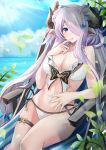  bikini granblue_fantasy horns narumeia_(granblue_fantasy) pointy_ears sukusuku_1 swimsuits 