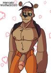  &lt;3 android animatronic anthro bear_tail big_hands big_penis black_clothing black_eyes black_hat black_headwear black_nose black_shirt black_topwear bottomwear brown_body brown_fur brown_penis brown_tail circumcised clothed clothing digital_media_(artwork) drawing ears_up eyebrows fingers five_nights_at_freddy&#039;s freddy_(fnaf) fur genitals hat headgear headwear hi_res long_arms machine male mammal marcelo_wolfy muscular nipples no_underwear open_pants orange_bottomwear orange_clothing orange_pants pants penis pink_heart robot shirt simple_background smile solo text thick_eyebrows thick_penis topwear ursid video_games white_background white_eyes white_heart 