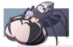  animal_humanoid arachnid arachnid_humanoid arachnid_taur arthropod arthropod_humanoid arthropod_taur big_breasts black_body black_clothing breast_expansion breasts butt clothing female grey_hair hair hand_on_breast hi_res huge_breasts humanoid kojiro-brushard monster_girl_(genre) monster_musume multi_eye multi_leg multi_limb rachnera_arachnera_(monster_musume) red_eyes simple_background solo spider spider_humanoid spider_taur taur text url 