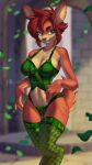  2020 9:16 activision alanscampos anthro breasts clothed clothing elora faun female green_eyes hi_res legwear lingerie skimpy solo spyro_the_dragon standing thigh_highs underwear video_games 