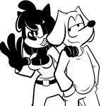  1:1 anthro canid canine canis domestic_dog duo english_text female horndog_(comic) isaac_baranoff male mammal monochrome pembrokewkorgi text 