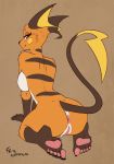  anthro anus blush breasts butt female fluff-kevlar fur genitals looking_at_viewer mammal nintendo nude pok&eacute;mon pok&eacute;mon_(species) pussy raichu rodent smile solo video_games 