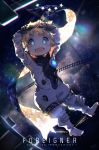  1boy blonde_hair blue_eyes child fate/requiem fate_(series) highres male_focus open_eyes open_mouth solo space spacesuit star_(sky) voyager_(fate/requiem) zutabo2 