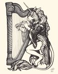  anthro equid equine female fur gordon harp horn mammal miss musical_instrument plucked_string_instrument solo string_instrument unicorn unknown_artist 