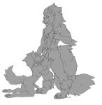  anthro arcanine balls big_balls big_butt big_dom_small_sub big_feet big_penis bite biting_lip butt duo feet fellatio genitals harness hi_res human humanoid knot leash leash_and_collar lips male male/male mammal muscular mxm narusewolf nintendo oral paws penile penis pok&eacute;mon pok&eacute;mon_(species) rough_(disambiguation) sex size_difference transformation video_games 