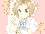  alternate_hairstyle bad_id bad_pixiv_id brown_eyes brown_hair hairband k-on! school_uniform side_ponytail snack solo tainaka_ritsu uminuko 