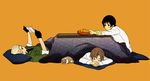  axis_powers_hetalia black_hair blonde_hair book brown_hair cat germany_(hetalia) gloves japan_(hetalia) lying multiple_boys northern_italy_(hetalia) sleeping sumi_tooru uniform 