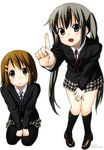  :3 hirasawa_yui k-on! kakifly long_hair multiple_girls nakano_azusa pantyhose school_uniform skirt 