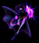  aura bare_legs cape cloak glowing glowing_eyes grey_skin ladama legs leotard raven_(dc) red_eyes short_hair solo teen_titans 