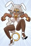 aisha_clanclan animal_humanoid atomictiki bell big_ears blush breasts bunny_costume clothing collar costume ctarl-ctarl fake_ears fake_rabbit_ears felid felid_humanoid female footwear high_heels humanoid legwear mammal mammal_humanoid outlaw_star pantyhose solo