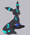 animal_genitalia animal_penis balls big_penis black_balls black_body black_fur black_penis blep blue_eyes blue_markings bodily_fluids canine_genitalia canine_penis digital_media_(artwork) dripping eeveelution feral fur generation_2_pokemon genital_fluids genitals hi_res huge_penis keyoshi knot loreking male markings nintendo one_eye_closed penis piercing pokemon pokemon_(species) precum precum_drip simple_background solo tail tongue tongue_out umbreon wink yellow_sclera