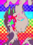 ambiguous_gender bright_colors canid canine canis colorful domestic_dog duo feral fr34kpet hi_res mammal open_mouth open_smile scene_kid smile sparkledog