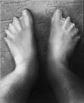  5_toes ambiguous_gender blur_(disambiguation) edit foot_focus human hybrid low_res lutra_(artist) mammal membrane_(anatomy) monochrome nails photo_manipulation plantigrade solo toenails toes transformation webbed_feet 