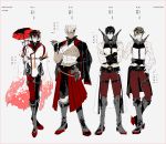 4boys ;) abs bandages bare_shoulders biceps black_gloves black_hair black_nails brown_hair capelet cherry_blossoms crossed_arms dark_skin flower frown genderswap genderswap_(ftm) glaring glasses gloves green_eyes hair_between_eyes hair_flower hair_ornament highres kantai_collection light_brown_hair looking_at_viewer machinery male_focus midriff multiple_boys musashi_(kantai_collection) muscle mutsu_(kantai_collection) mzet nagato_(kantai_collection) nail_polish one_eye_closed pale_skin partly_fingerless_gloves platinum_blonde_hair pointy_hair red_eyes semi-rimless_eyewear short_hair smile toned toned_male translation_request under-rim_eyewear white_gloves yamato_(kantai_collection) 