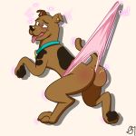  1:1 blush butt canid canine canis clothing collar domestic_dog fabric feral great_dane hanna-barbera humiliation male mammal mastiff molosser panties scooby-doo scooby-doo_(series) semirulalmite underwear wedgie 