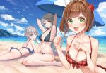  anastasia_(idolm@ster) bikini cleavage maekawa_miku rum_raisin_(chihiromakita19) swimsuits takamine_noa the_idolm@ster the_idolm@ster_cinderella_girls 