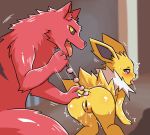  anal anal_bead_pull anal_beads anal_beads_in_ass blush bodily_fluids butt canid canine croisshark drooling duo eeveelution female fur genital_fluids hi_res jolteon mammal nintendo nude pok&eacute;mon pok&eacute;mon_(species) pussy_juice red_body red_ears red_fur saliva sex_toy sex_toy_in_ass sharp_teeth teeth tongue tongue_out toying_partner video_games yellow_body yellow_butt yellow_ears yellow_fur 
