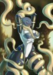  2019 alien anthro armor bdsm beyra_kusovai big_breasts blue_clothing blue_eyes bodysuit bondage bound breast_grab breasts cave cleavage clothed clothing detailed_background exposed_breasts eyelashes female glistening glistening_body glistening_clothing glistening_skin greaves grey_body grey_clothing grey_skin halo_(series) hand_on_breast hexagon hi_res looking_away microsoft nipples open_mouth sanfingulipunrapin sangheili scalie skinsuit solo teeth tentacle_around_arm tentacle_around_leg tentacle_around_neck tentacles tentacles_everywhere tentacles_on_female thick_thighs tight_clothing torn_clothing unconvincing_armor underground video_games white_clothing xbox_game_studios yellow_tentacles 