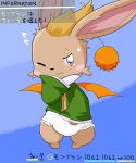  2017 anthro battle_screen blush clothing diaper english_text final_fantasy final_fantasy_xii fur hi_res japanese_text male mammal moogle one_eye_closed solo square_enix standing text tomukemono touching_diaper video_games wings 