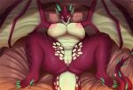  &lt;3 anthro big_breasts breasts claws dragon female genitals harnny looking_at_viewer marisilia_(birb) nipples nude pussy solo spreading wings 