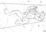  2020 3_toes 5_fingers air_bubbles anthro balls bulge byondrage clothed clothing crocodile crocodilian crocodylid erection erection_under_clothing fingers genitals hi_res male monochrome nipples penis reptile scalie sonic_the_hedgehog_(series) swimwear toes vector_the_crocodile 